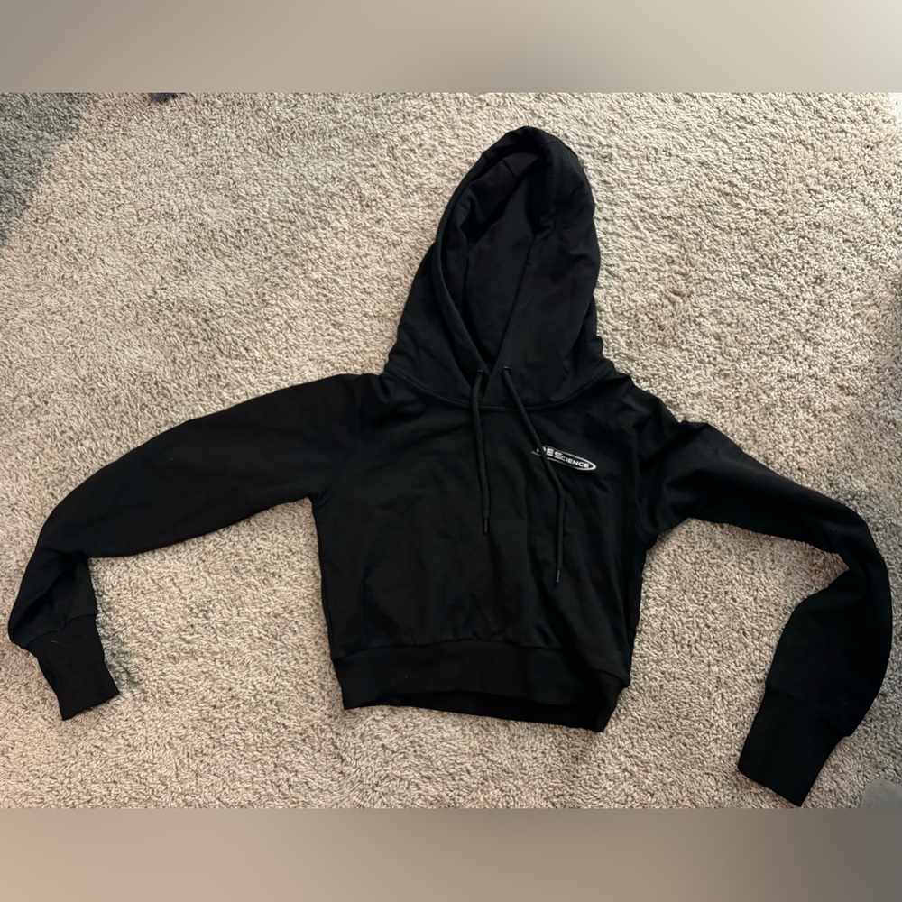 Cropped black hoodie